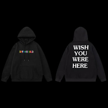 Travis Scott Astroworld 'WISH YOU WERE HERE' Black Hoodie
