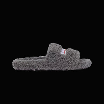 Balenciaga Furry Slide Grey