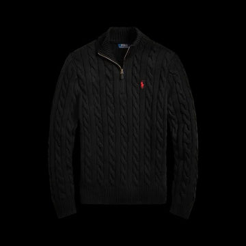 Ralph lauren cable knit quarter zip